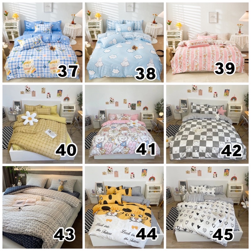 TRỌN BỘ DRAP & CHĂN PHAO COTTON POLY 5 MÓN | BigBuy360 - bigbuy360.vn