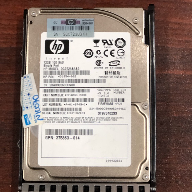 Ổ cứng Server Hp 2.5 inch  72GB 10K SAS