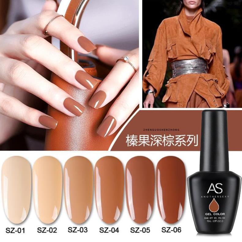 Sơn Gel AS vỏ đen Mã SZ ( Cam Kết Chính Hãng - làm khô sơn gel bằng máy hơ uvled )