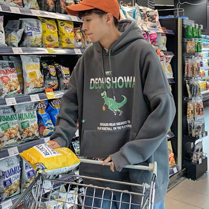 Áo Nỉ Có Mũ Trùm Đầu Họa Tiết Khủng Long Vui Nhộn Thời Trang Cho Nam | BigBuy360 - bigbuy360.vn