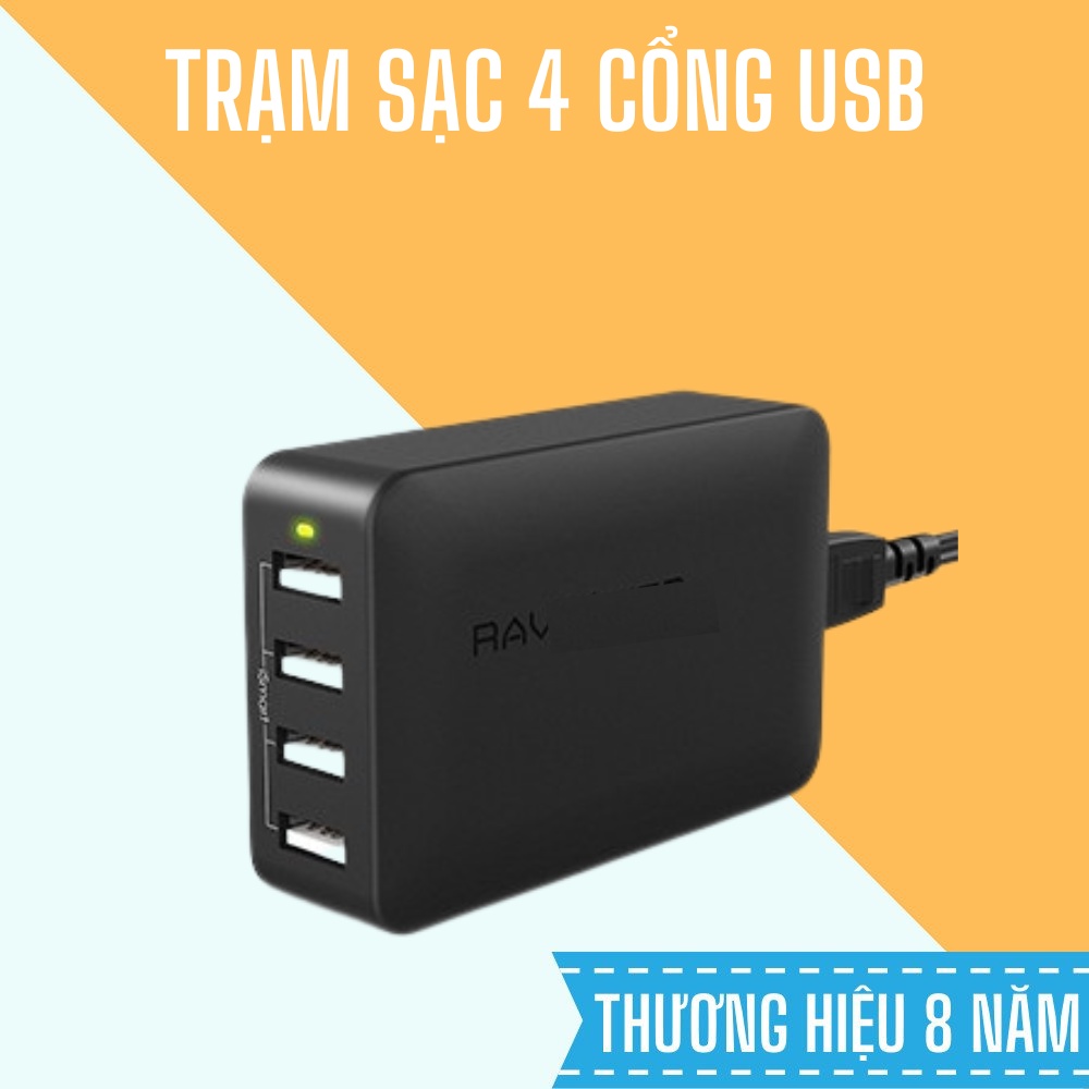 Trạm sạc 4 cổng USB 40W - UC07, bảo hành 1 đổi 1