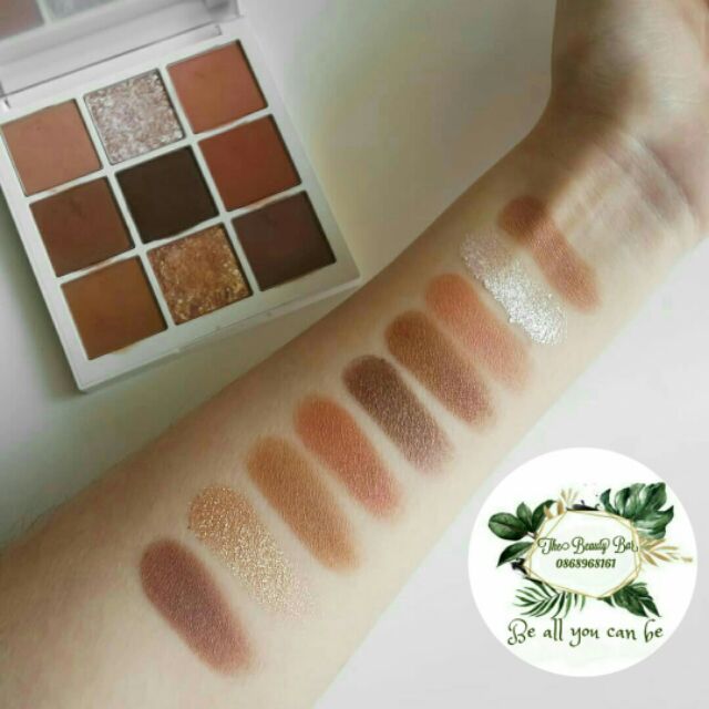 Bảng phấn mắt Holika Holika Terrazzo Shadow Palette màu 01 Earthy 1,5gx9. Phấn mắt có nhũ nhập khẩu Hàn Quốc