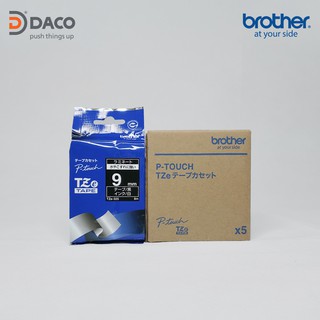 Tze-325 brother nhãn in đa lớp 9mm x 8m chữ trắng nền đen ,băng nhãn in tze 325 cho máy in brother