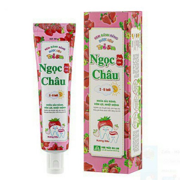 Kem Đánh Răng Dược Liệu Ngọc Châu Dành Cho Trẻ Em Từ 2 đến 6 tuổi