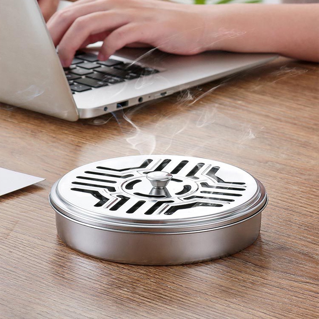 Khay Đốt Hương Nhang Muỗi Hàng Sịn H3 - Chất Liệu Khay Hộp Inox Chống Hỏa Hoạn