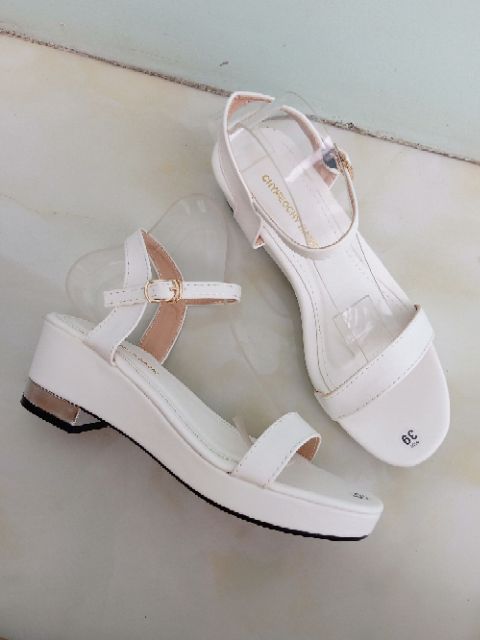 Sandal quai ngang MAILIAA đế xuồng gót bạc 5 phân