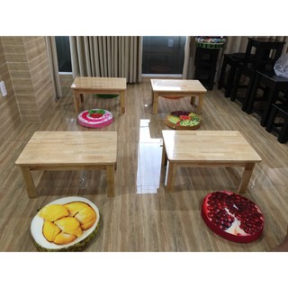 Bàn Gỗ Chân Gỗ Xếp Gọn (50x70x30)
