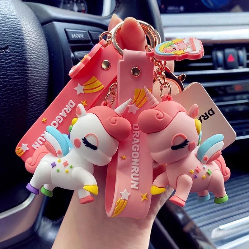 Móc khóa cute Ngựa một sừng DRAGONRUN, móc khóa đôi dễ thương hot trend tiktok