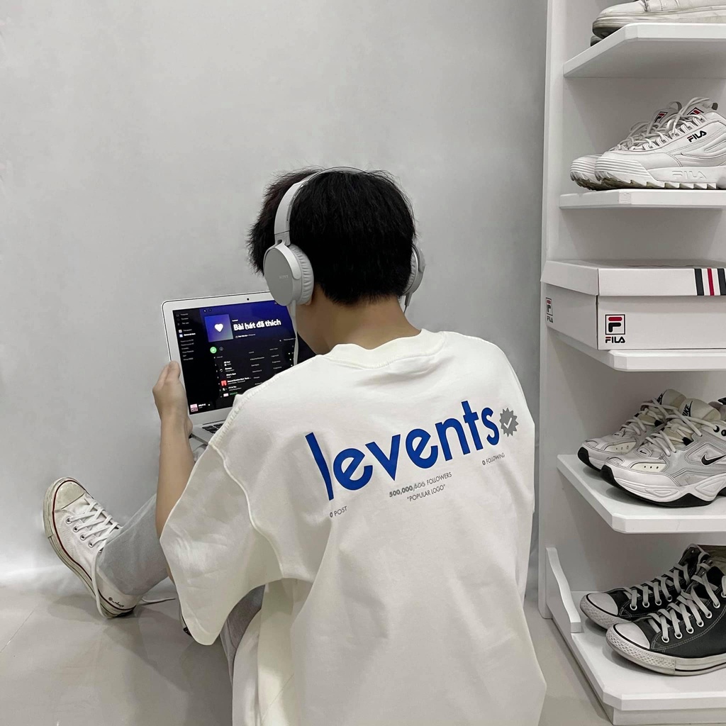Áo thun unisex Lì Ven Popular Logo Nam nữ Full tag