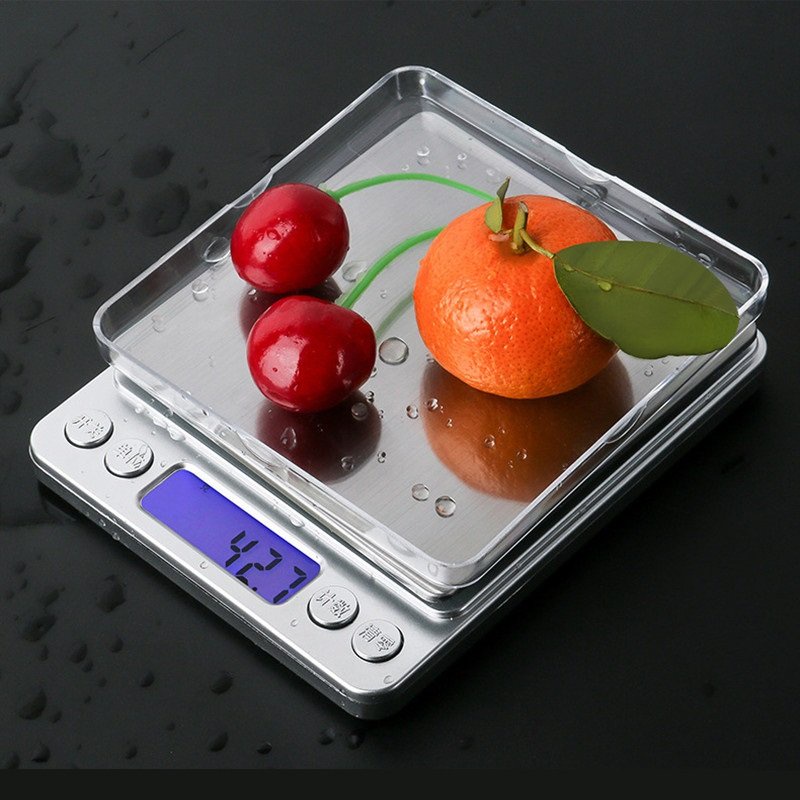 Cân Điện Tử Mini Cân Tiểu Ly Nhà Bếp Cao Cấp  1kg- 3kg - Nhỏ Gọn, Siêu Chính Xác, Thép Không Gỉ, Màn LCD