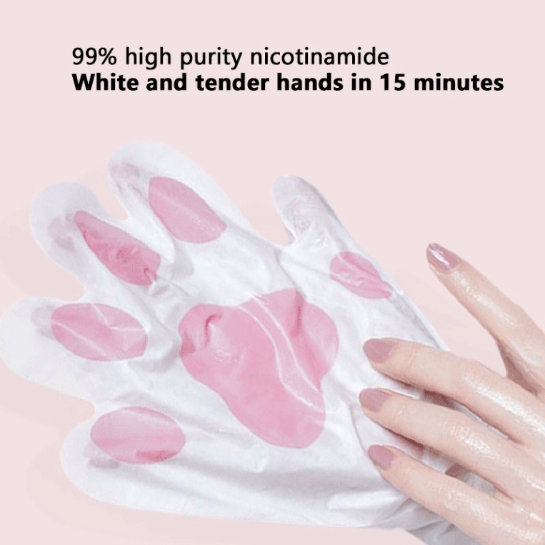 Cặp Mặt Nạ Dưỡng Da Tay Chân Cấp Ẩm Chống Nếp Nhăn Chống Lão Hóa Chăm Sóc Da Hình Chân Mèo Đáng Yêu DANA