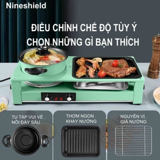 BẾP LẨU NƯỚNG HÌNH CHỮ NHẬT NINESHIELD 2in1 [ MÃ DKS-303