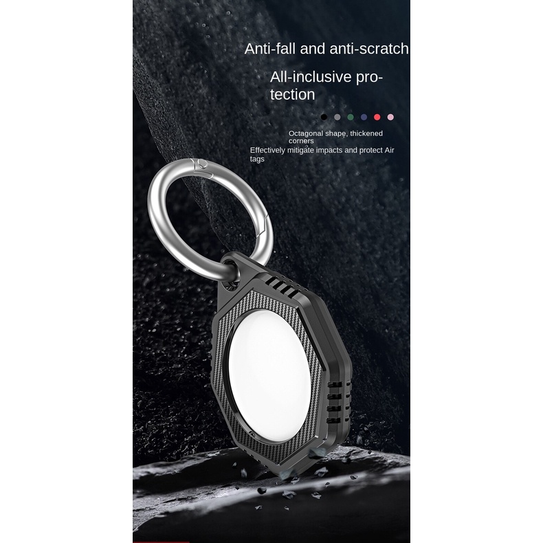 Vỏ Bảo Vệ Hộp Đựng Tai Nghe Apple Tracker Air tag PC Chống Thất Lạc Kèm Móc Khóa Tiện Dụng