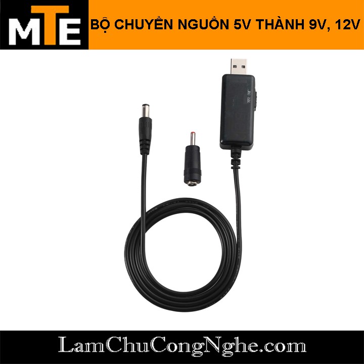 Cáp chuyển đổi điện áp từ cổng USB 5V sang 9V và 12V sử dụng cho router wifi ...