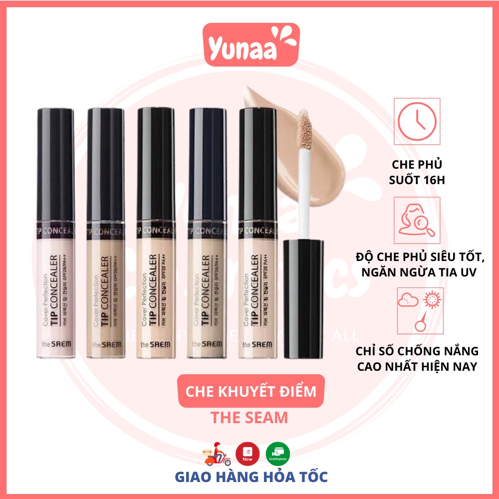 Kem Che Khuyết Điểm The Saem - Kem Che Khuyết Điểm The Seam Cover Perfection Tip Concealer SPF28 PA++ 6.5g