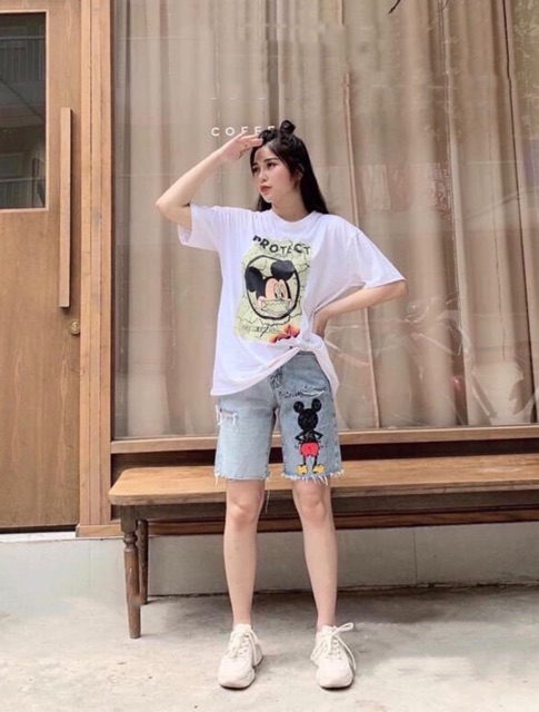 Quần ngố / lửng / 5 tấc BIG SIZE in hình ngộ nghĩnh dễ thương 3407