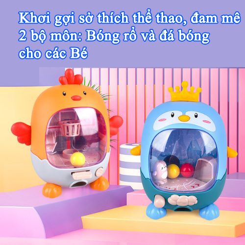 Đồ chơi bắn bóng vào rổ hình thú dễ thương, đồ chơi trẻ em giảm stress hiệu quả