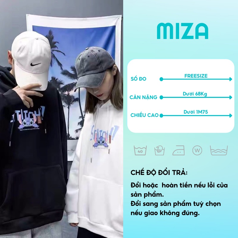 Áo hoodie nam nữ unisex cặp đôi local brand nỉ ngoại form rộng có mũ ulzzang hàn quốc cute zip chống nắng STICHT MIZA