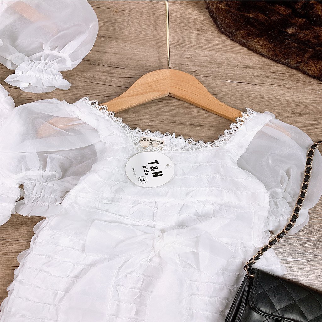 [Có bảo hành] [Siêu Sale] [Rẻ vô địch] VÁY REN TRẮNG CHO BÉ YÊU XINH ĐẸP - TS KID FASHION