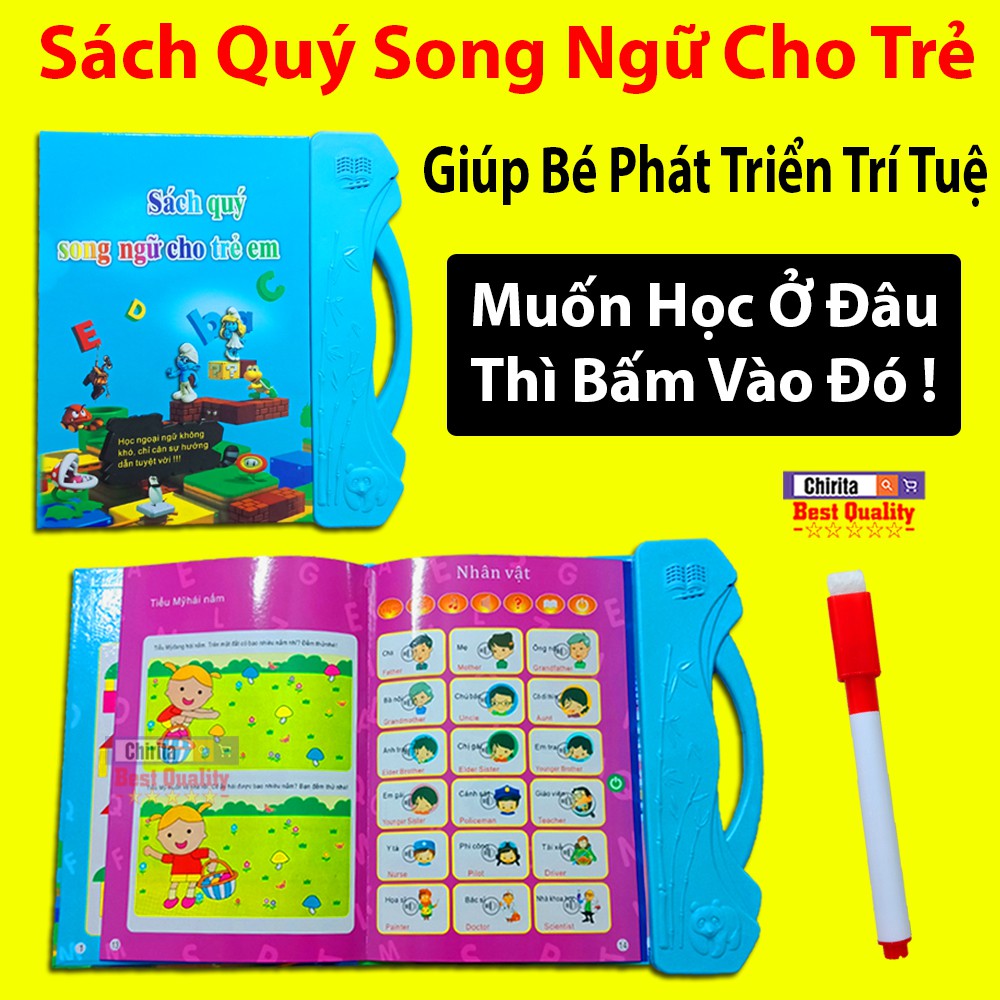 Sách Điện Tử Song Ngữ Anh - Việt Cho Bé - Sách Song Ngữ Thông Minh Giúp Bé Phát Triển Trí Tuệ