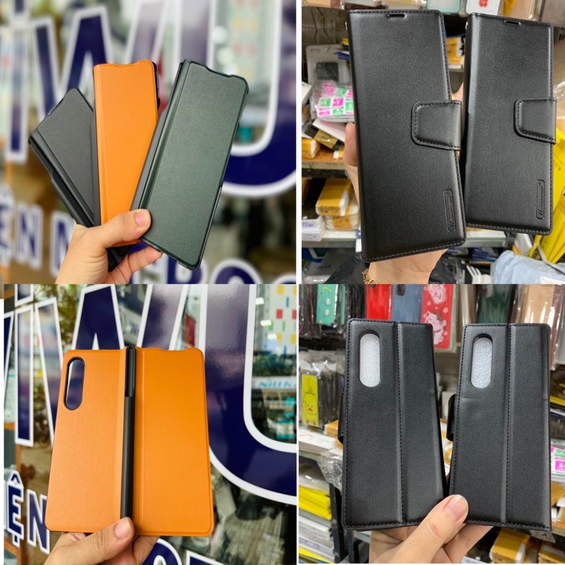 Bao da Z Fold3 case dẻo có khoá gài,bao da case cứng giữ máy không có khoá gài