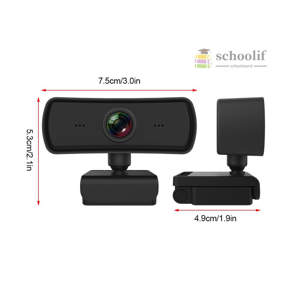 Webcam 1080P HD 2K H.264 chế độ tự lấy nét có thể xoay 360 độ chuyên dụng khi họp qua video