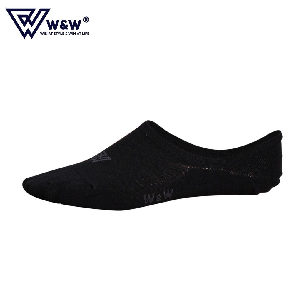Tất Lười Nam W&W Màu Trơn Mềm Mịn, Khử Mùi, Kháng Khuẩn, Chống Hôi Chân Cao Cấp WMS18