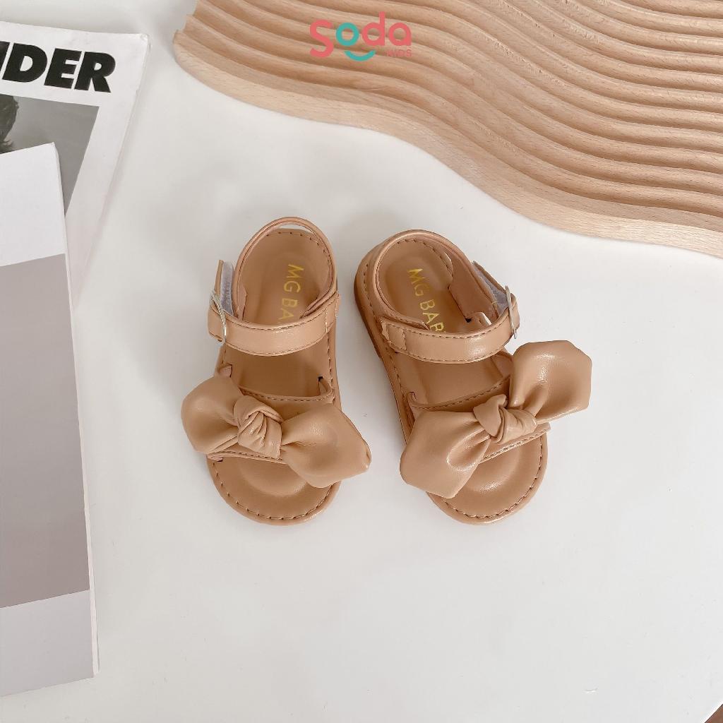 Sandal bé gái SODA KIDS phong cách Hàn Quốc,chất liệu da mềm quai dán