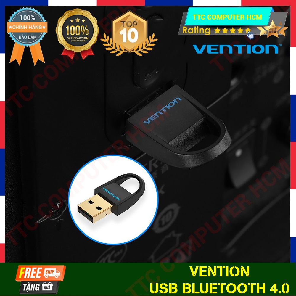 VENTION CDDB0 | Đầu thu USB VENTION kết nối Bluetooth 4.0 cho máy tính - HÀNG CHÍNH HÃNG TTC COMPUTER HCM