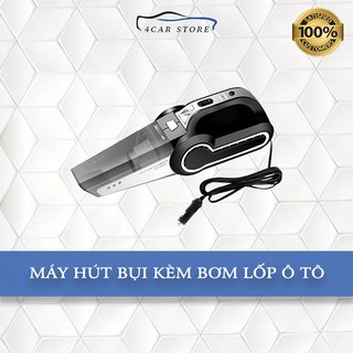 Máy hút bụi ô tô - máy bơm lốp ô tô - đa năng 4 trong 1 - hút bụi, bơm lốp, đo áp suất lốp, đèn pin chiếu sáng