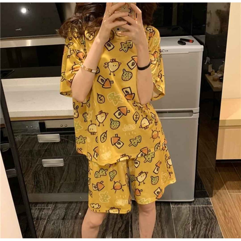 Bộ thun cộc tay icon zoo cute