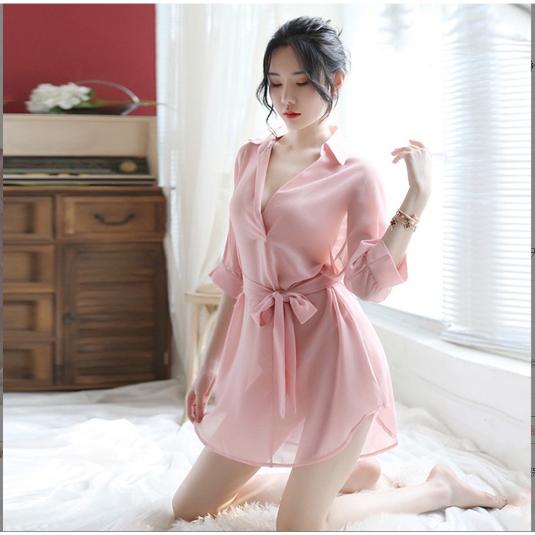 Váy ngủ xuyên thấu gợi cảm kiểu áo choàng kimono hàng nhập cao cấp K11