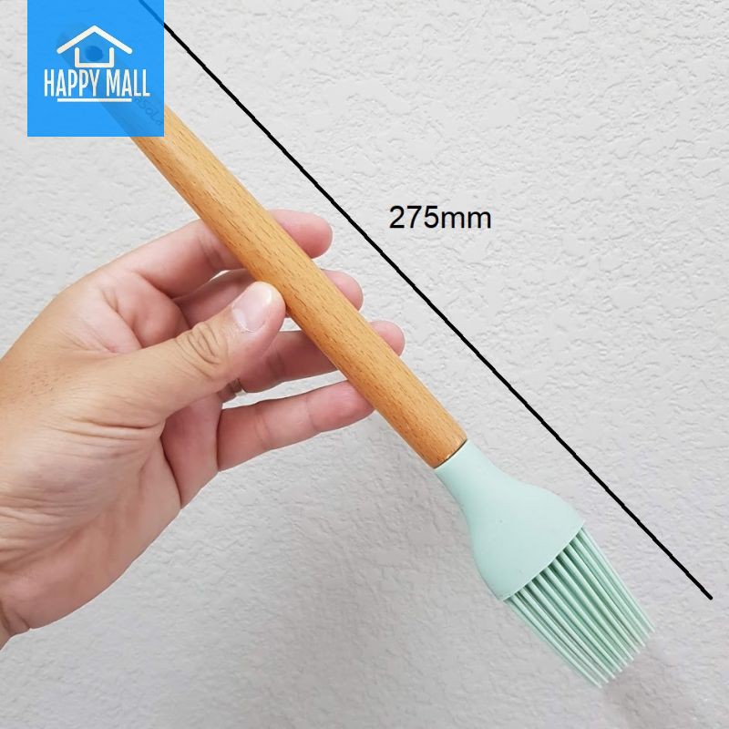 Cọ phết dầu bơ bằng Silicone cán dài bằng gỗ sồi Fasola SH-121