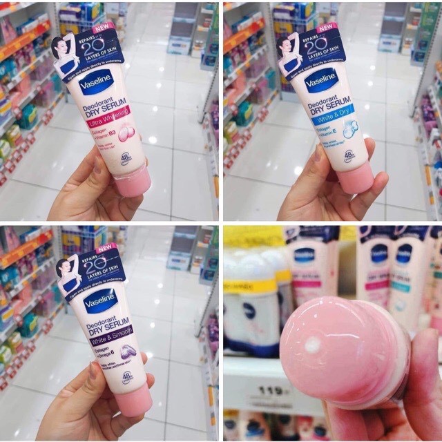 Kem khử mùi trắng nách Vaseline Dry Serum 50ml Thái Lan