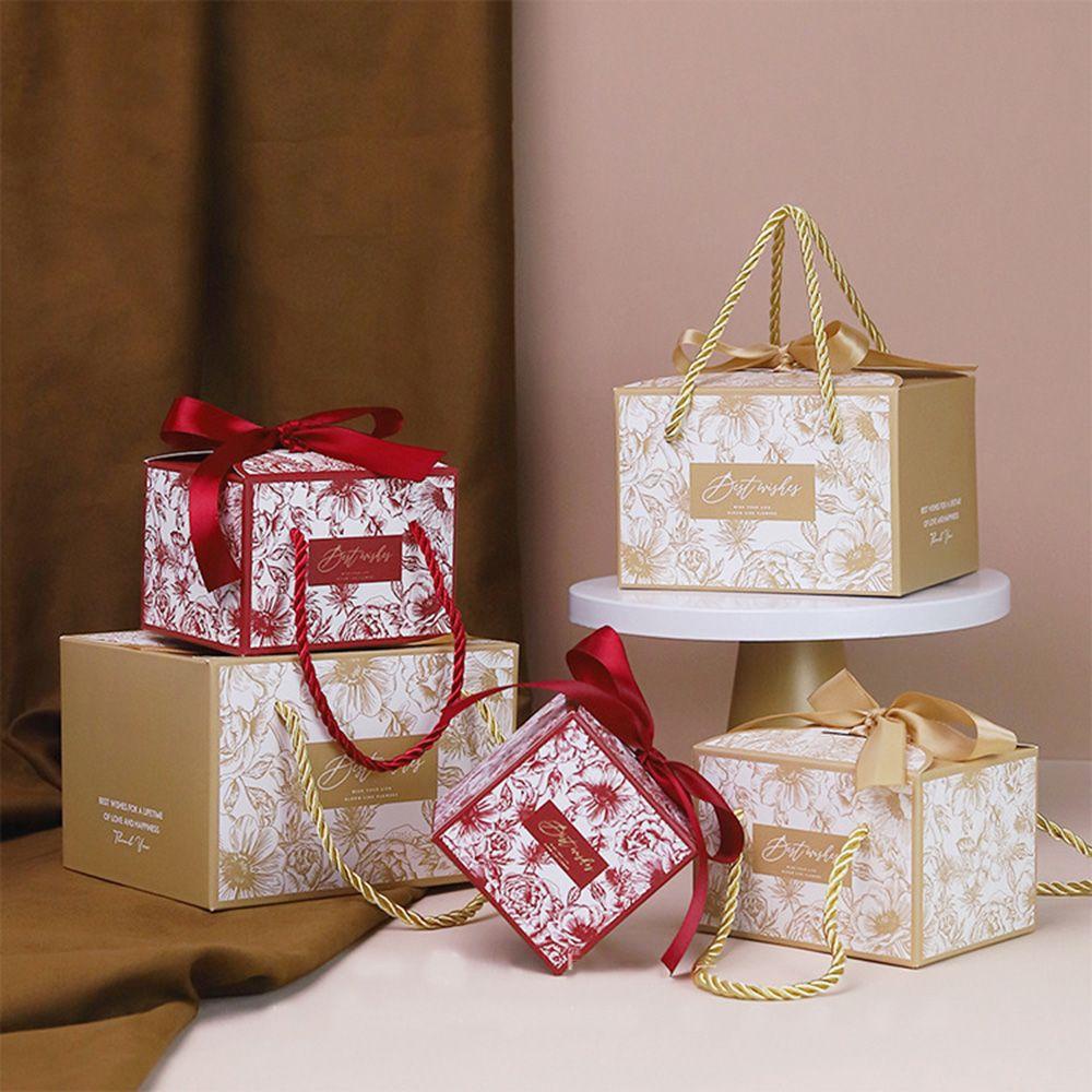 LAKAMIER Set 10 Hộp Đựng Kẹo Hình Vuông Cho Bé Ốp