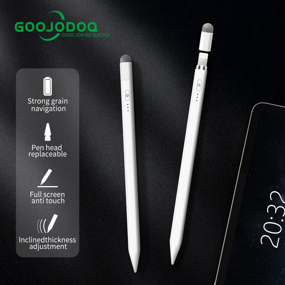 GOOJODOQ 2 in 1 Stylus Pen cho 2018--2021 Pad Phone Pencil cho Air 4 5 pro 11 2021 12.9 với Reject Palm Tilt