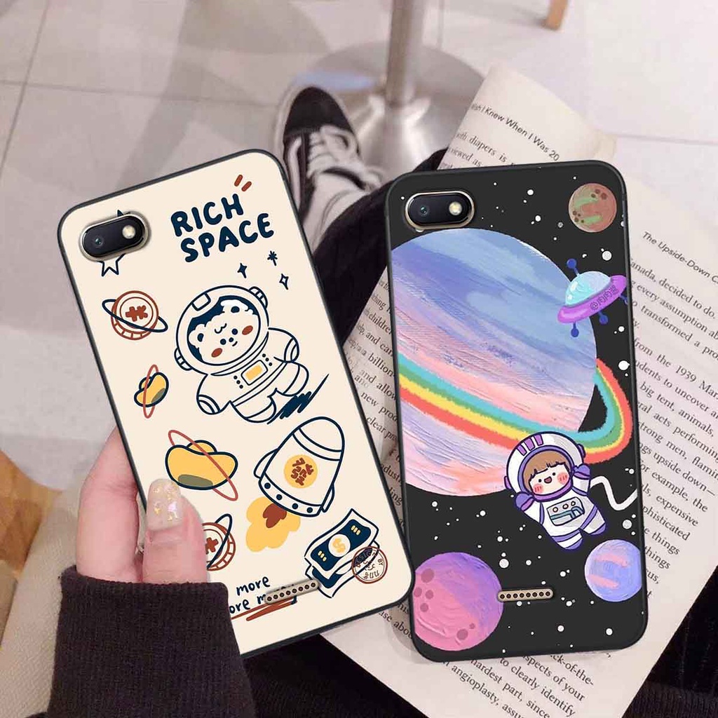 Ốp Xiaomi Redmi 4A / 5A / 6A in hình vũ trụ, phi hành gia bầu trời cute dễ thương