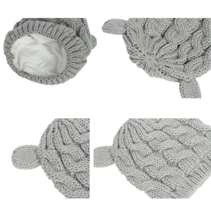 Bộ mũ beanie + găng tay giữ ấm mùa đông thời trang dễ thương cho bé
