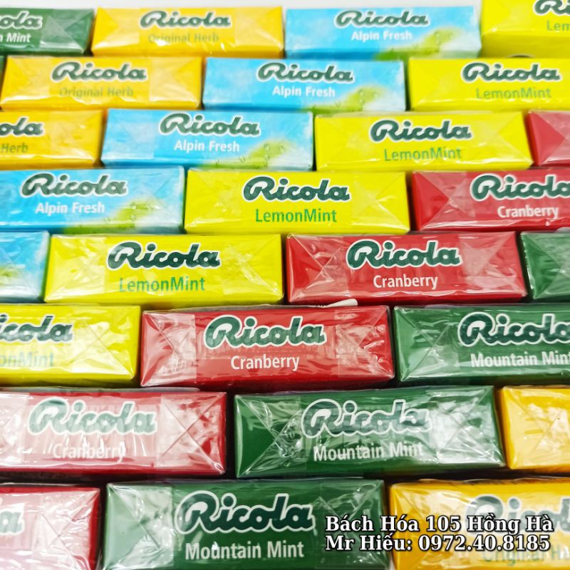 [T9/2023] Kẹo ngậm Ricola hộp giấy 40g đủ vị