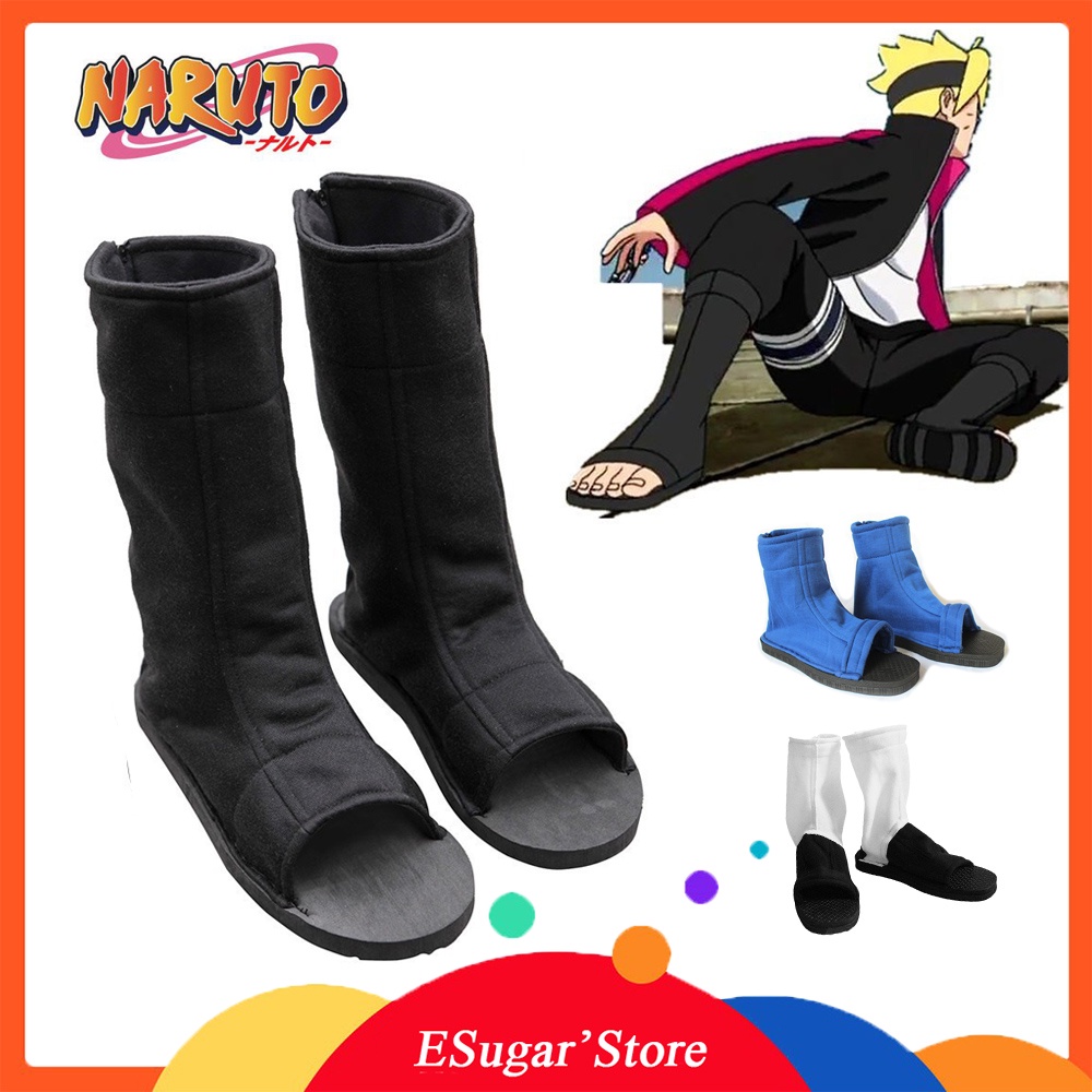 Giày bốt bằng cotton mềm in họa tiết hoạt hình Naruto Akatsuki Haruno Konohagakure Halloween dành cho cả nam và nữ