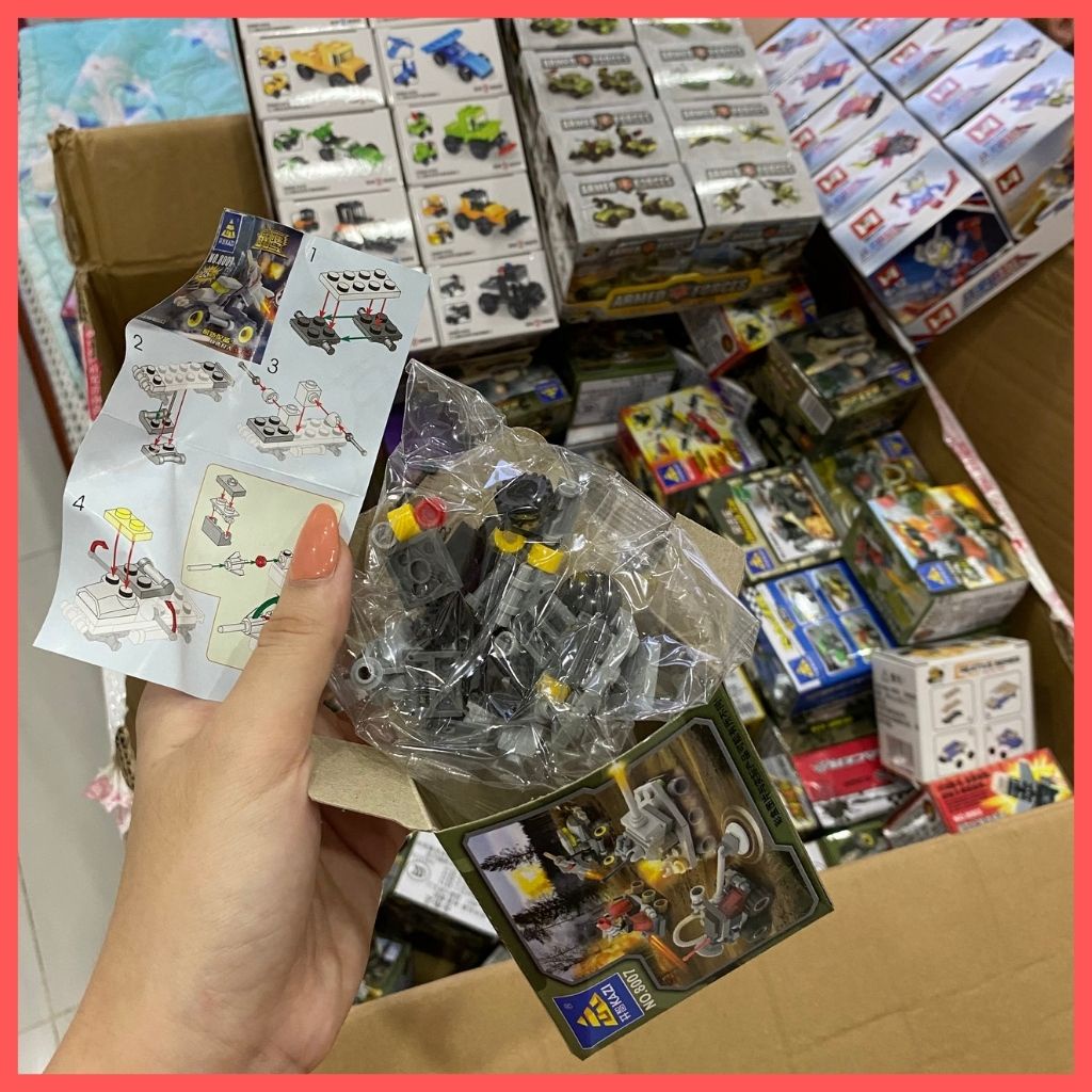 Bộ Đồ Chơi Lego Lắp Ráp Xếp Hình 3D Mini Cho Các Bé, Hình Ảnh Các Loại xe, Con Vật, Lâu Đài Siêu Đáng Yêu