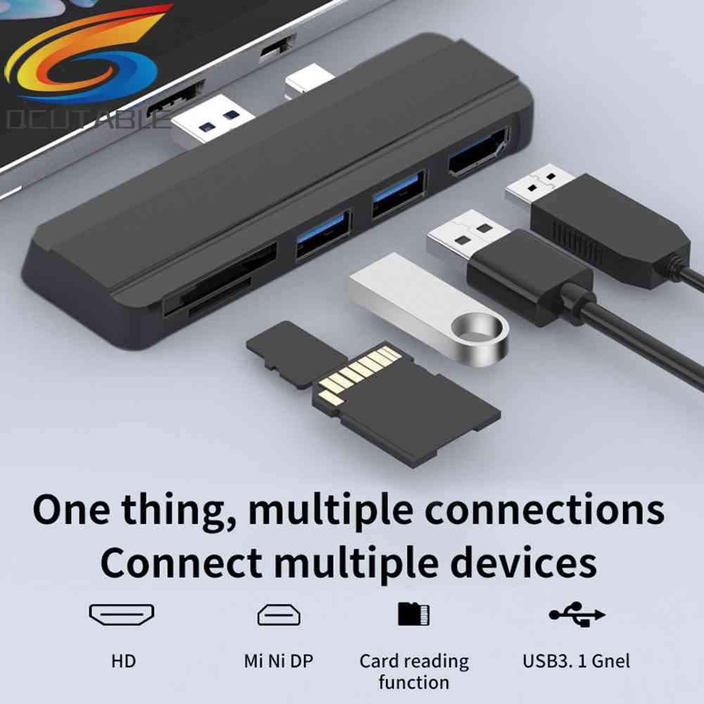 Bộ Hub Chia Cổng USB 3.0 TF 4K HDMI 4K Cho Surface Pro 6 Pro 5 Pro