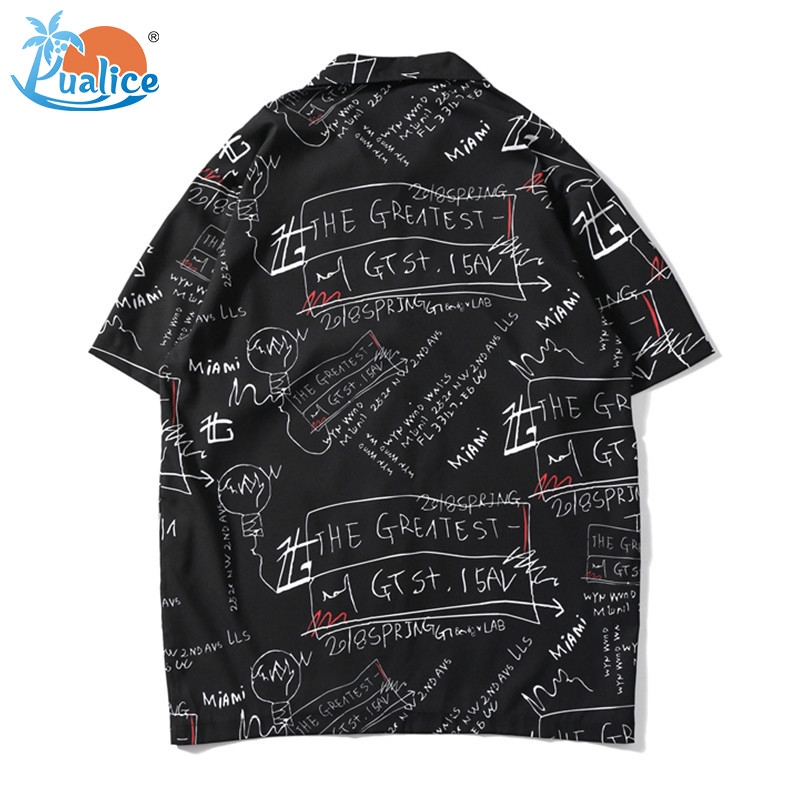 New European and American digital printing shirt men's and women's summer beach loose Hawaiian Shirt | BigBuy360 - bigbuy360.vn