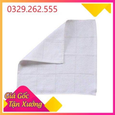 (Sale Khủng)  Khăn Lau Trắng Đa Năng Chất Liệu Cotton Sợi 20x20cm Khăn Trắng Lau Sạch Mọi Thứ