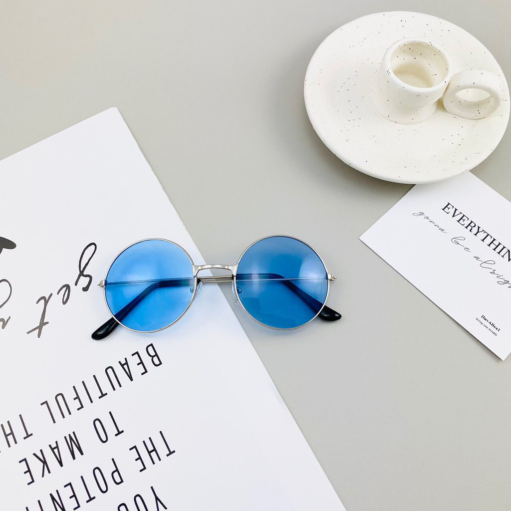 Mắt Kính Thời Trang Nhiều màu form tròn Ngố học sinh Hot Trend Nhiều Màu - Hata24h