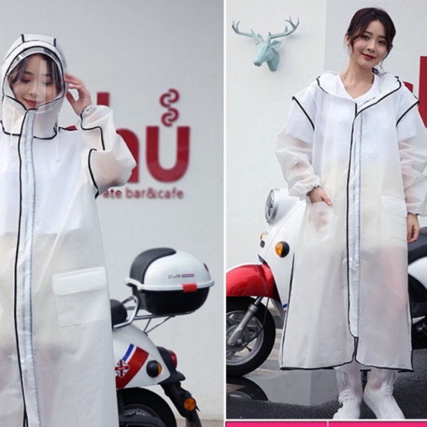 Áo Mưa Trong có tấm che mặt 358