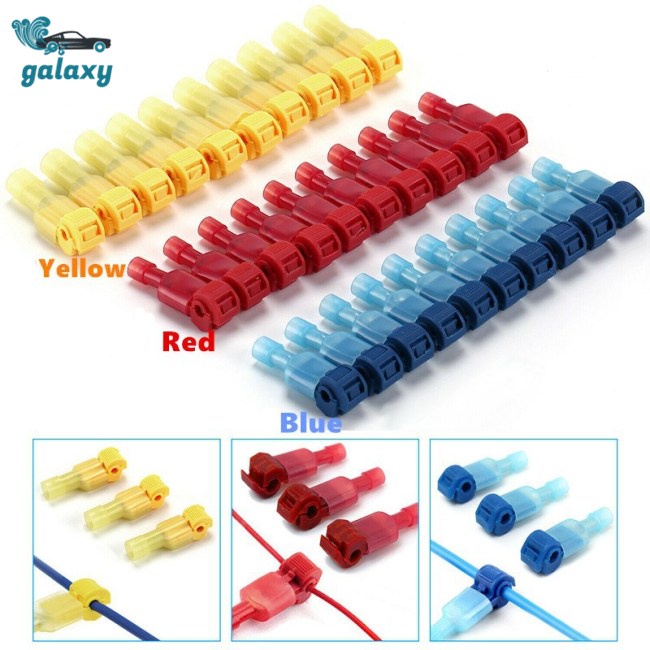 Galaxy set 120 Đầu Nối Dây Điện Chữ T Bằng Nylon Cách Nhiệt Nhanh Chóng
