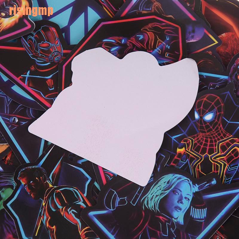 Set 49 Miếng Dán Trang Trí laptop Hình Siêu Anh Hùng Marvel