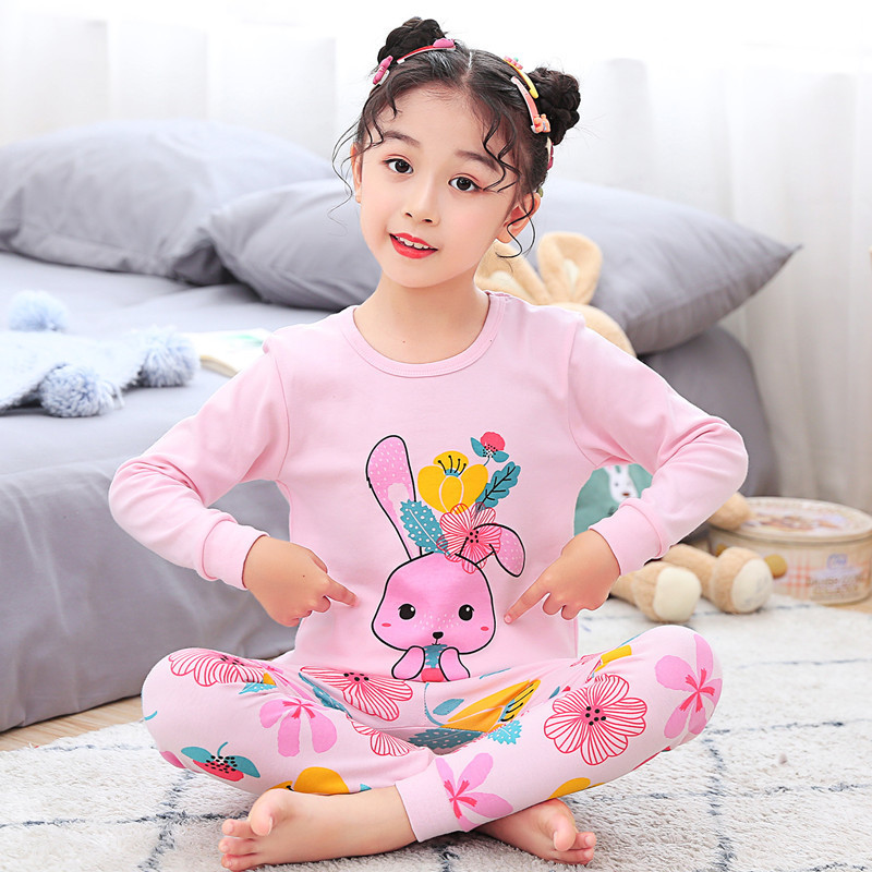 Bộ Đồ Ngủ Pijama 2 Món Họa Tiết Hoạt Hình Đáng Yêu Cho Bé