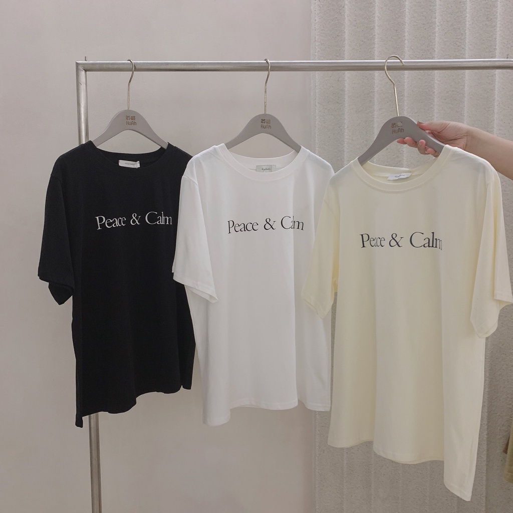 TEE chữ Peace and Calm 2402 Vegetable